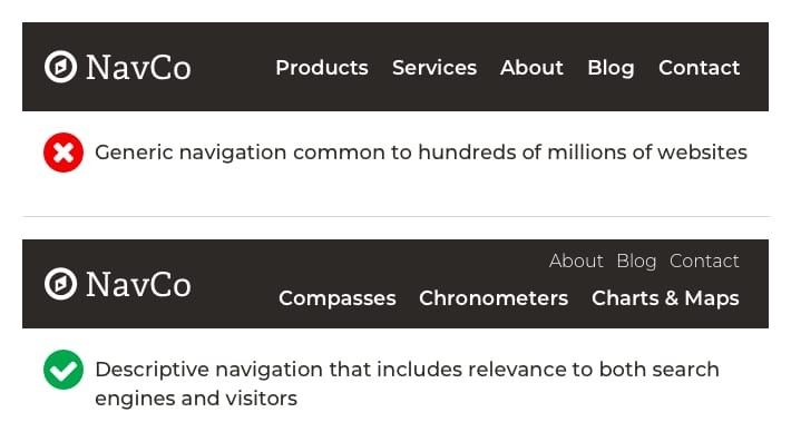 الفرق بين استخدام عناوين عامة أو واضحة في التصميم