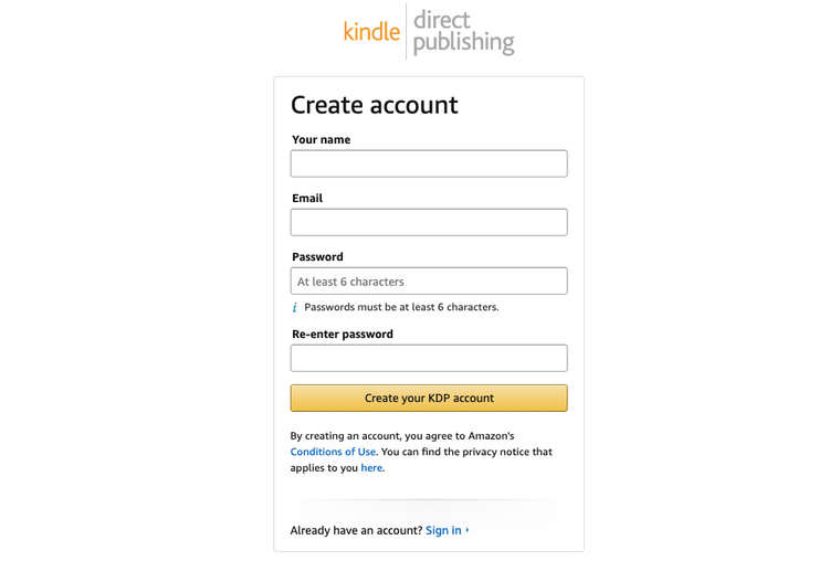 انشاء حساب امازون كيندل