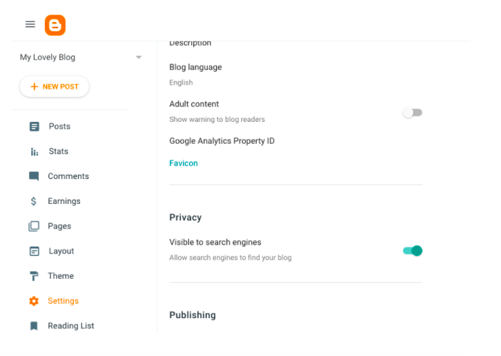 تهيئة مدونة بلوجر لمحركات البحث