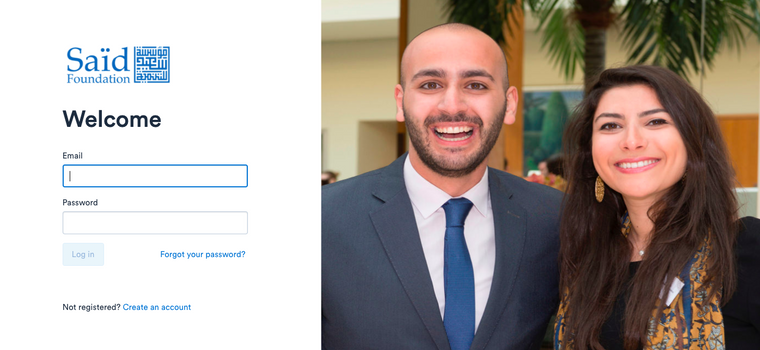 فتح حساب في موقع مؤسسة سعيد للتنمية