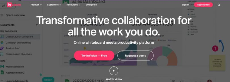 واجهة برنامج Invision
