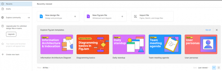 واجهة برنامج Figma