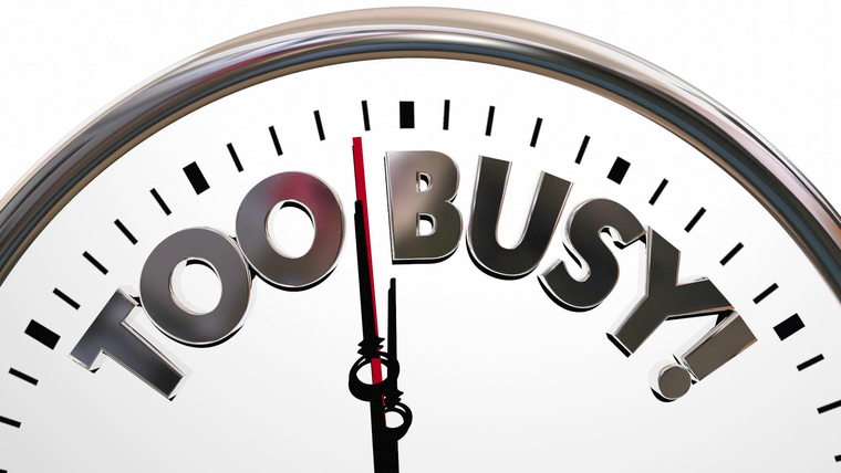 عدم امتلاك الوقت