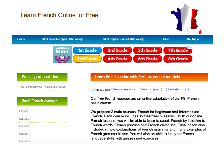 E-learning French